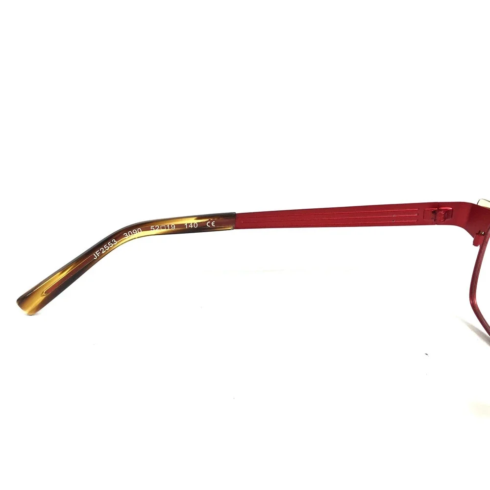 J.F. Rey Eyeglasses Frames JF2553 3090 Matte Red Brown Yellow Tortoise 52-19-140